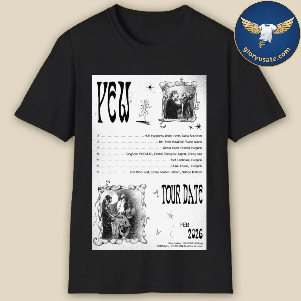 Yew February 2026 Tour Date Poster Shirt