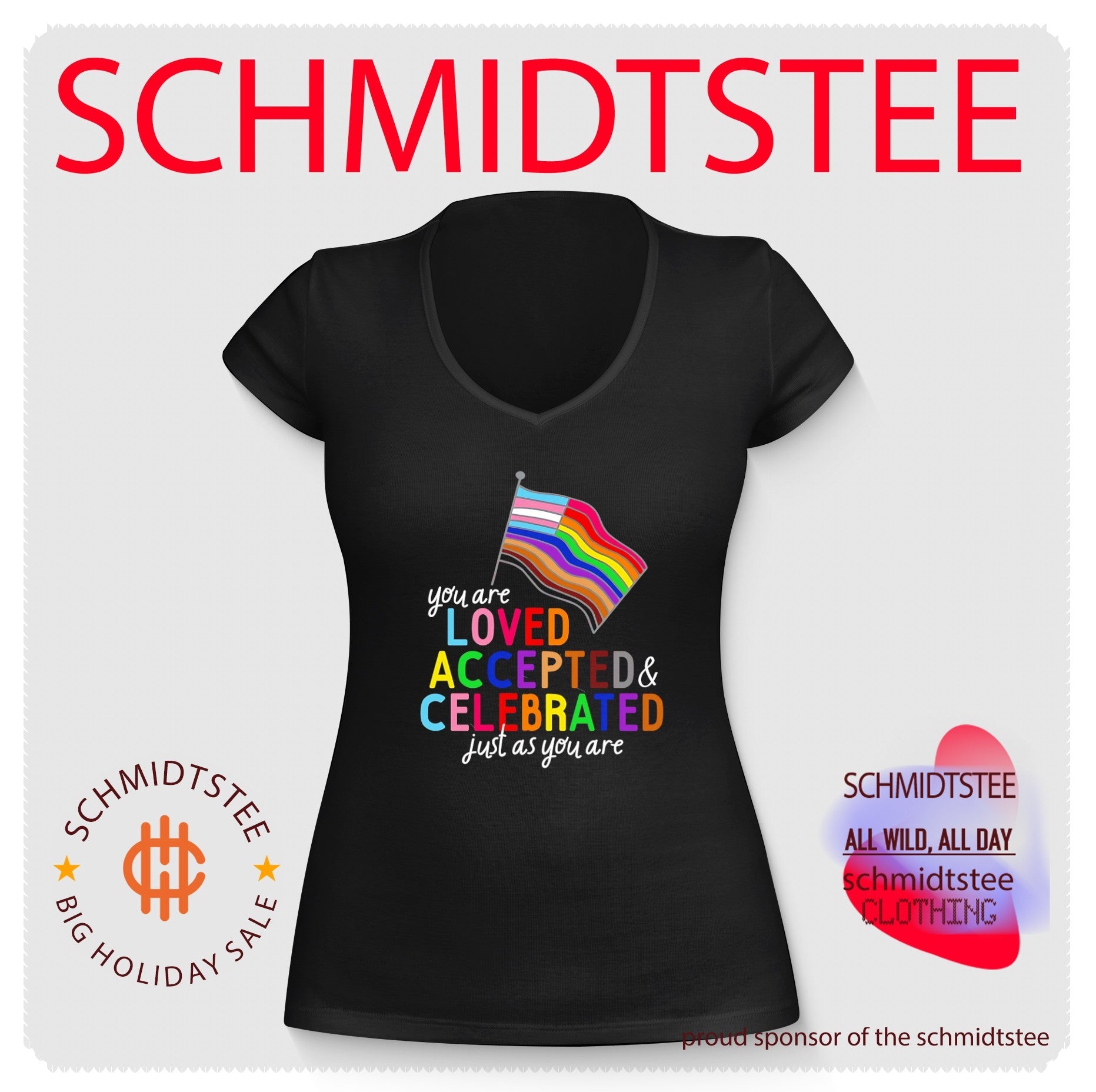 You Are Loved Accepted and Celebrated Just as You Are Pride shirt