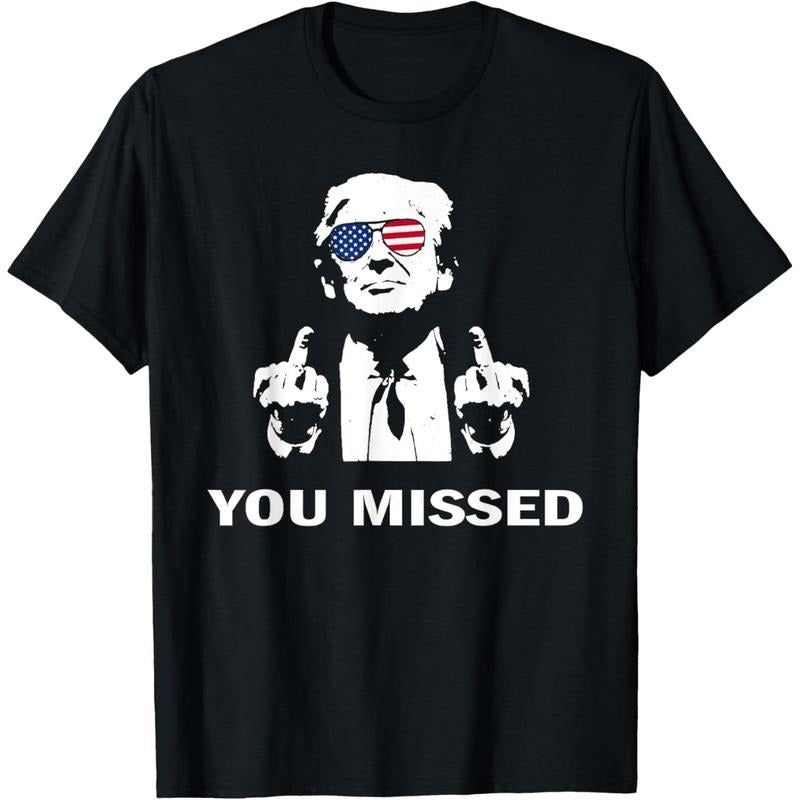 You Missed Shot Republican Pro Trump, President 2024 T-Shirt made in usa Hoodie, Sweatshirt | TeeBloomCo.com