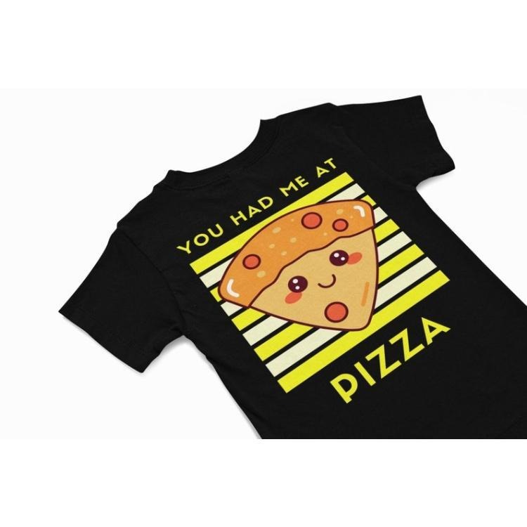 You had me at Pizza, kawaii Pizza slice T-Shirt, Cute kawaii Tee, Funny foody shirt gift, quirky food humour shirt,...