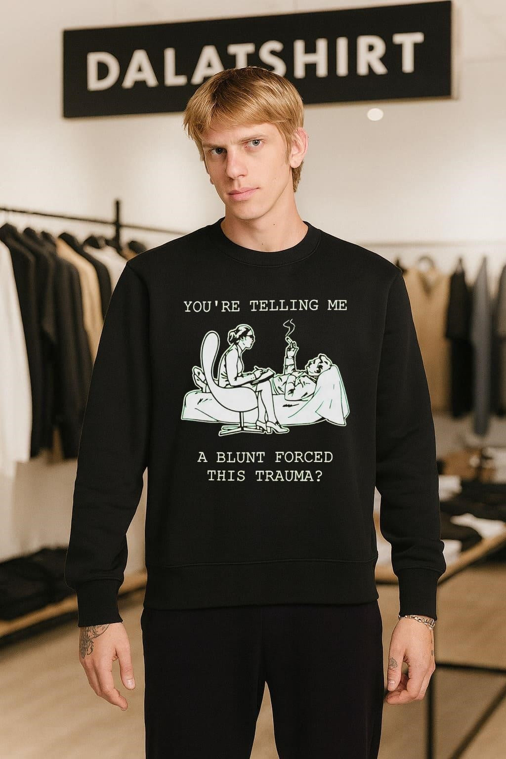 You’re Telling Me A Blunt Forced This Trauma Therapy Humor shirt