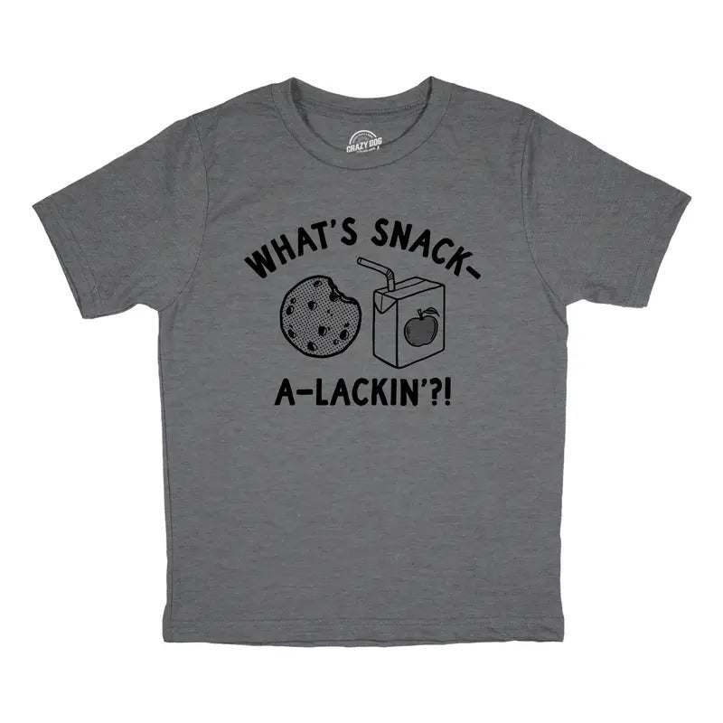Youth Whats Snack A Lackin T Shirt Funny Snacktime Treat Tee For Kids Funny T Shirts Funny Food Short Sleeve Novelty Tees...