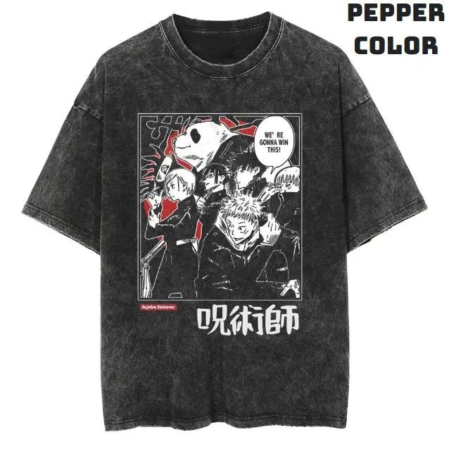 Yuji, Megumi, Nobara, Maki, Toge, Panda Team Vintage T-Shirt, Sukuna Shirt, Satoru Merch, Jujutsu Kaisen Shirt, Anime...