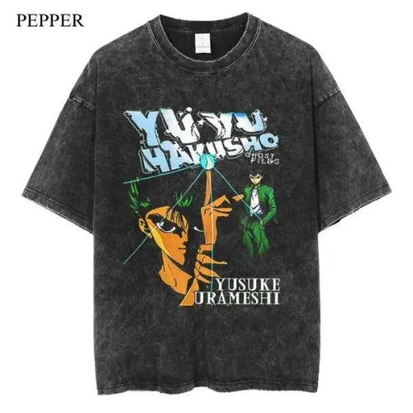 Yusuke Urameshi Vintage T-Shirt, Anime Manga Unisex T-Shirt, Gift For Him Menswear Top Hoodie, Sweatshirt | TeeBloomCo.com
