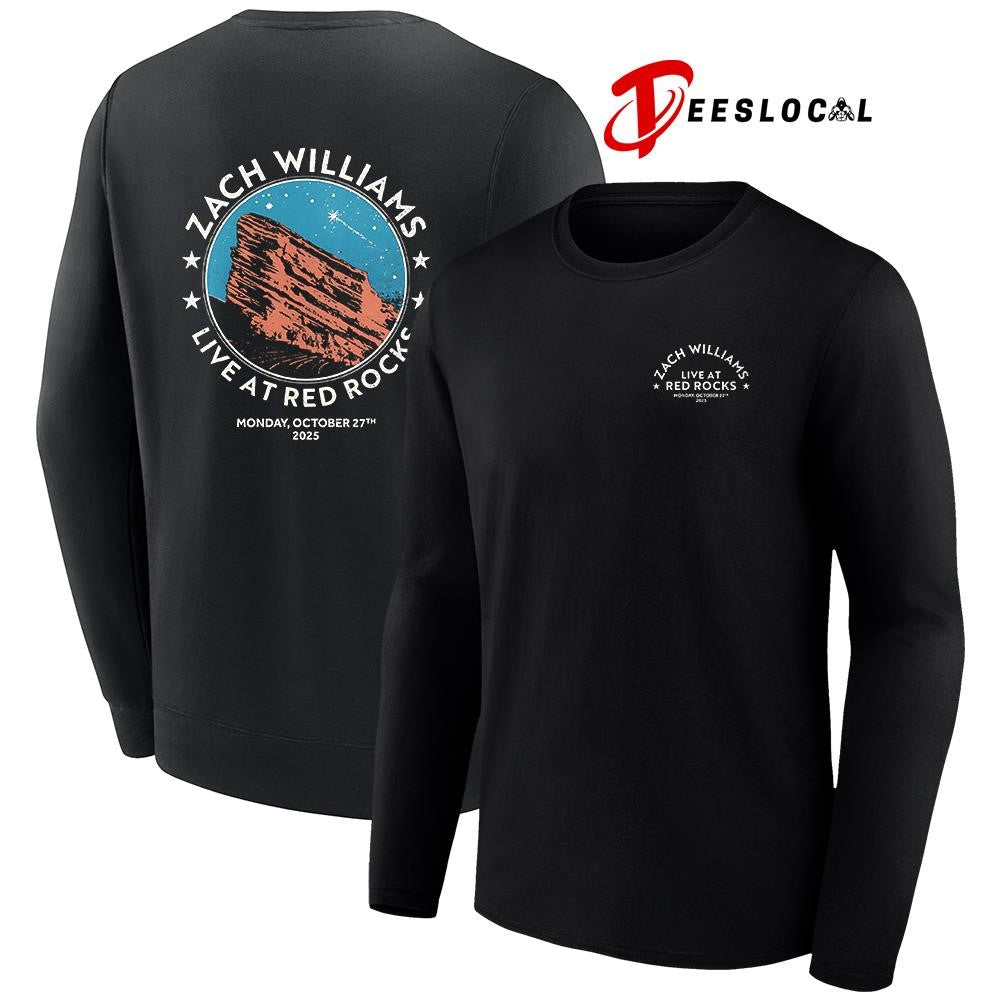 Zach Williams live at Red Rocks logo graphic shirt