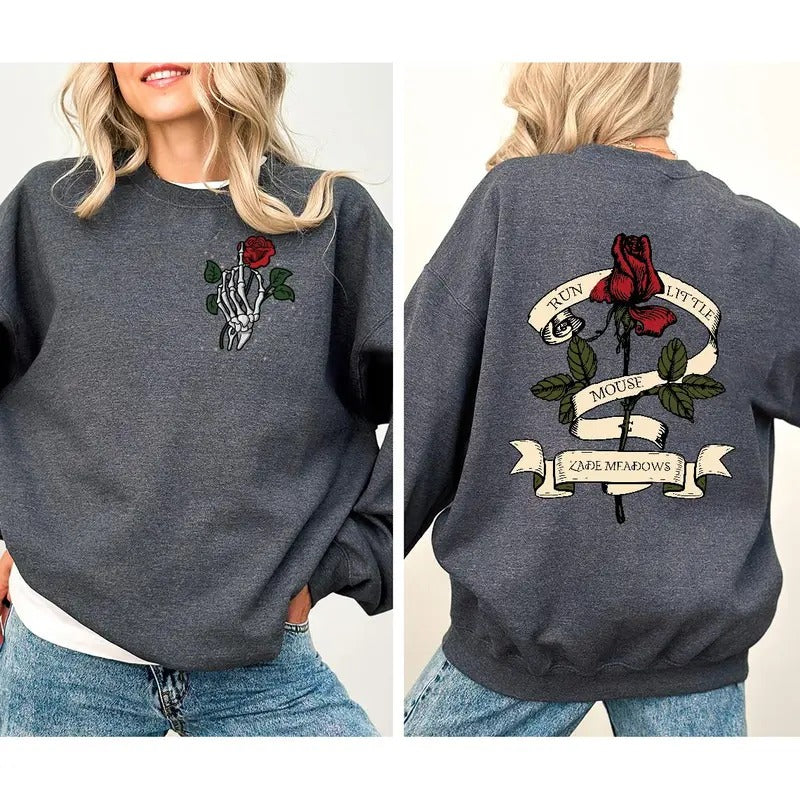 Zade Meadows Haunting Adeline Sweatshirt 2 Sides, Run Little Mouse Women's Hoodie, Meadows Dark Romance Gifts, Holiday...
