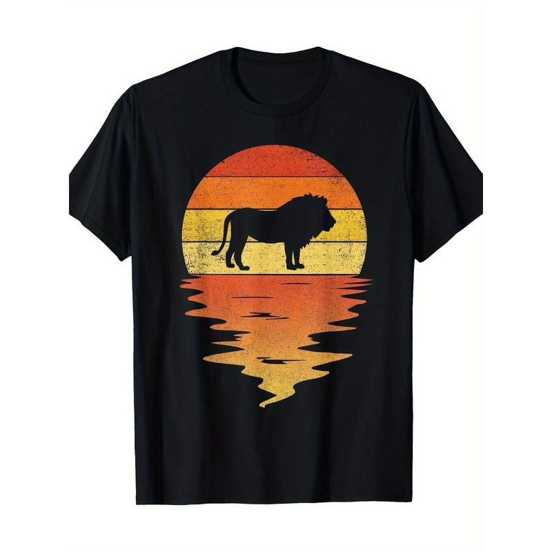 Zookeeper Lion T-shirt Vintage Sunset 70's Vintage Lion T-shirt -100% cotton Made in USA Hoodie, Sweatshirt | TeeBloomCo.com