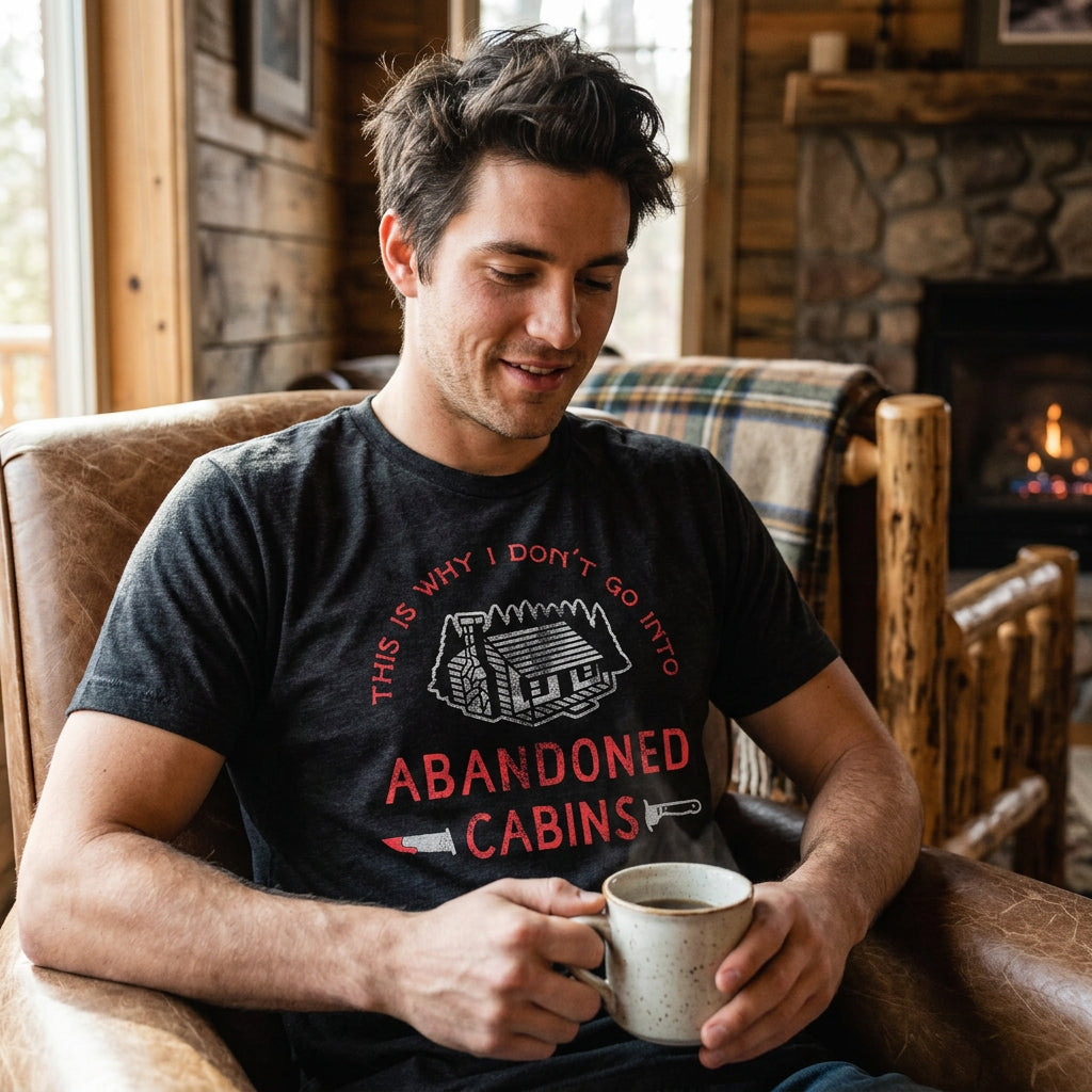 Why I Dont Go Into Abandoned Cabins Men's T Shirt