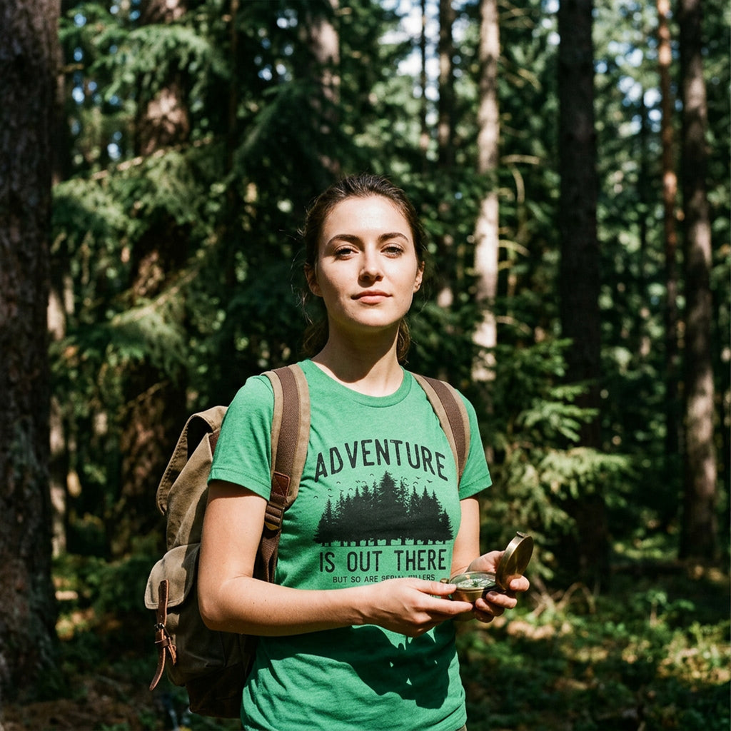 Adventure Is Out There But So Are Serial Killers Women's T Shirt