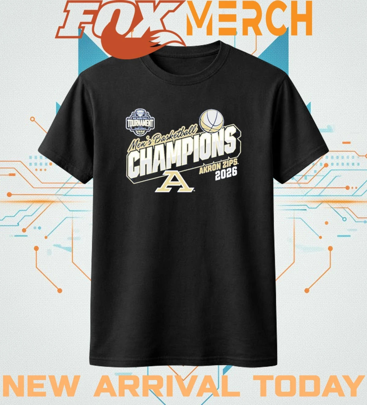 Akron Zips 2026 MAC Men’s Basketball Tournament Champions Locker Room t-shirt