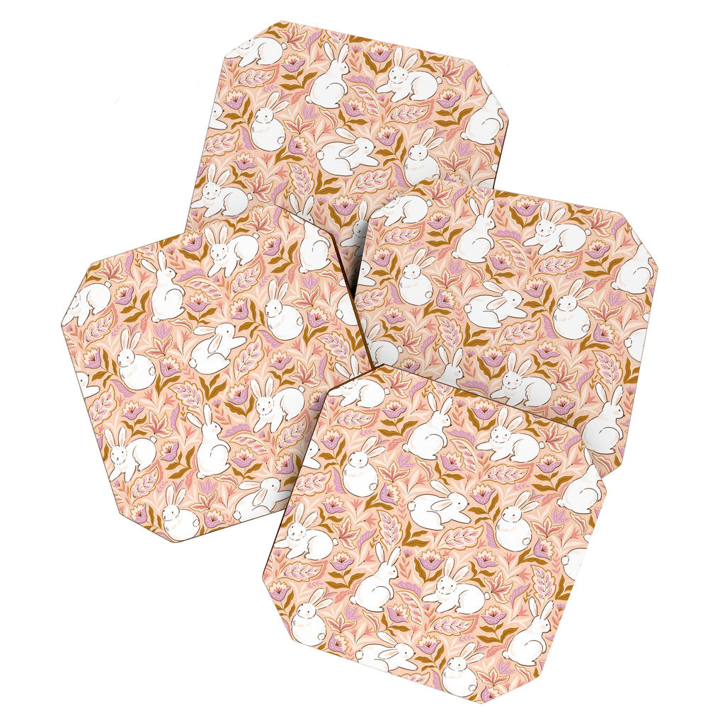 Funny bunny print Coaster Gallery Image 1
