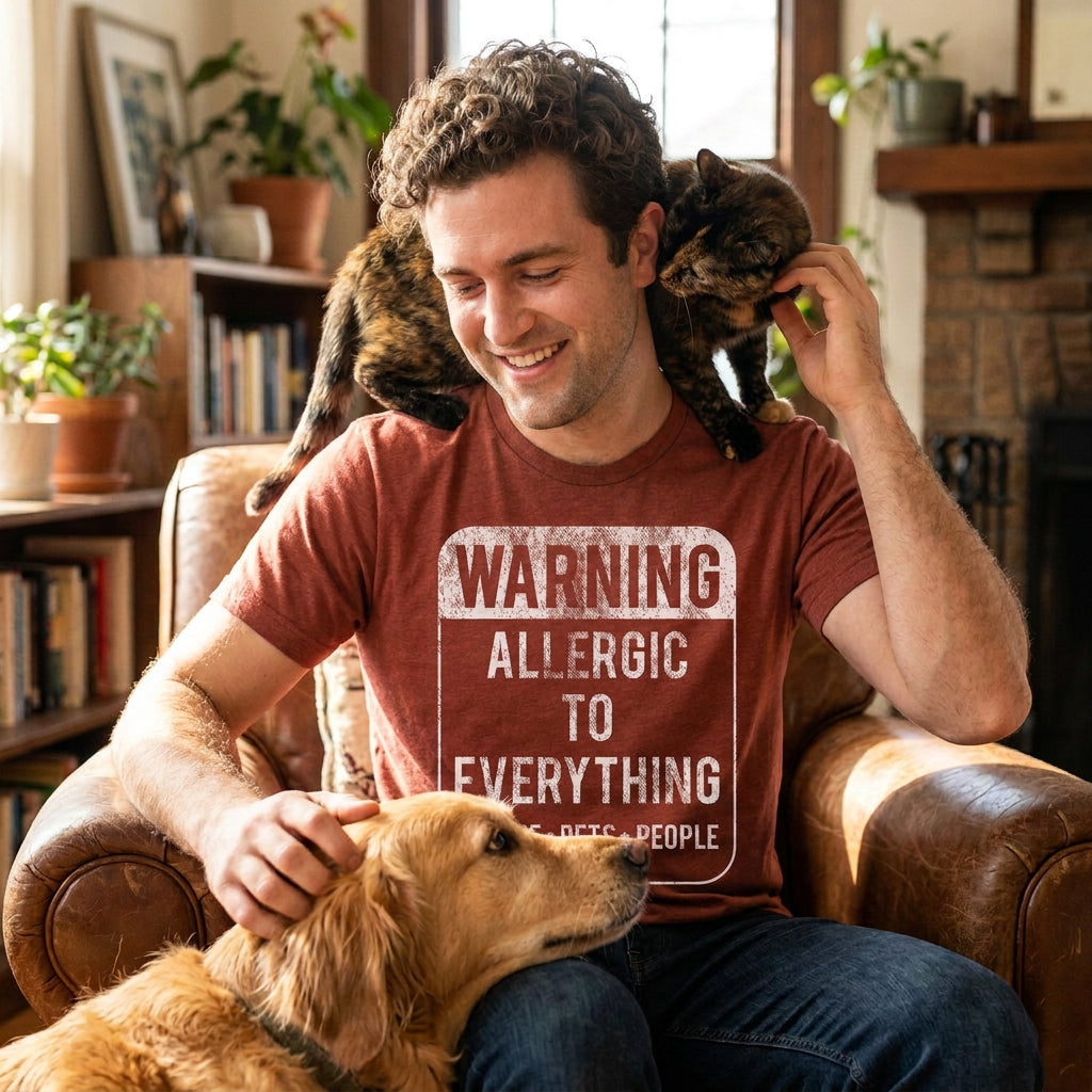 Warning Allergic To Everything Men's T Shirt