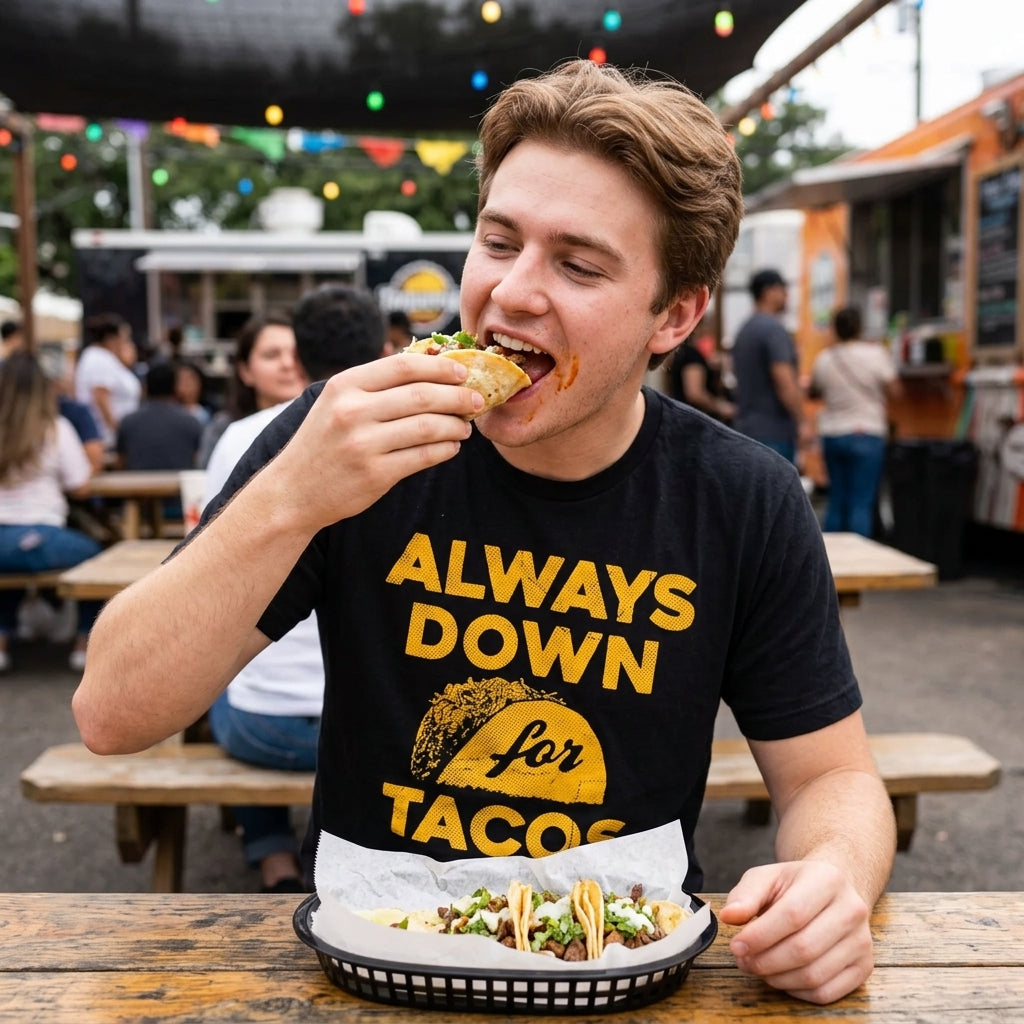 Always Down For Tacos Men's T Shirt