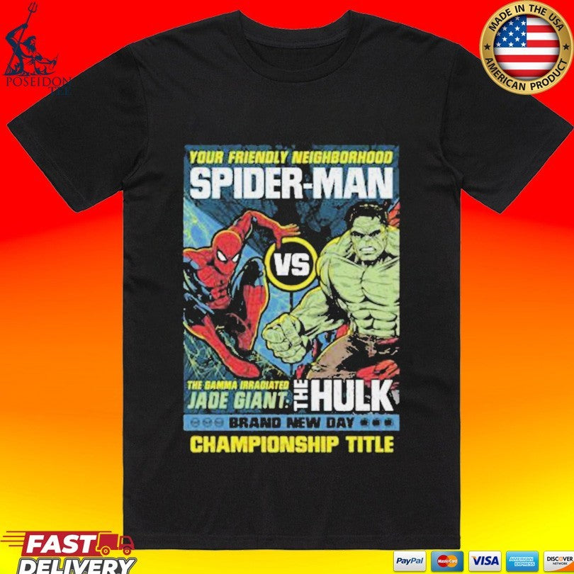 Amc Theatres Spider-man Brand New Day Men’s Championship Title T-shirt