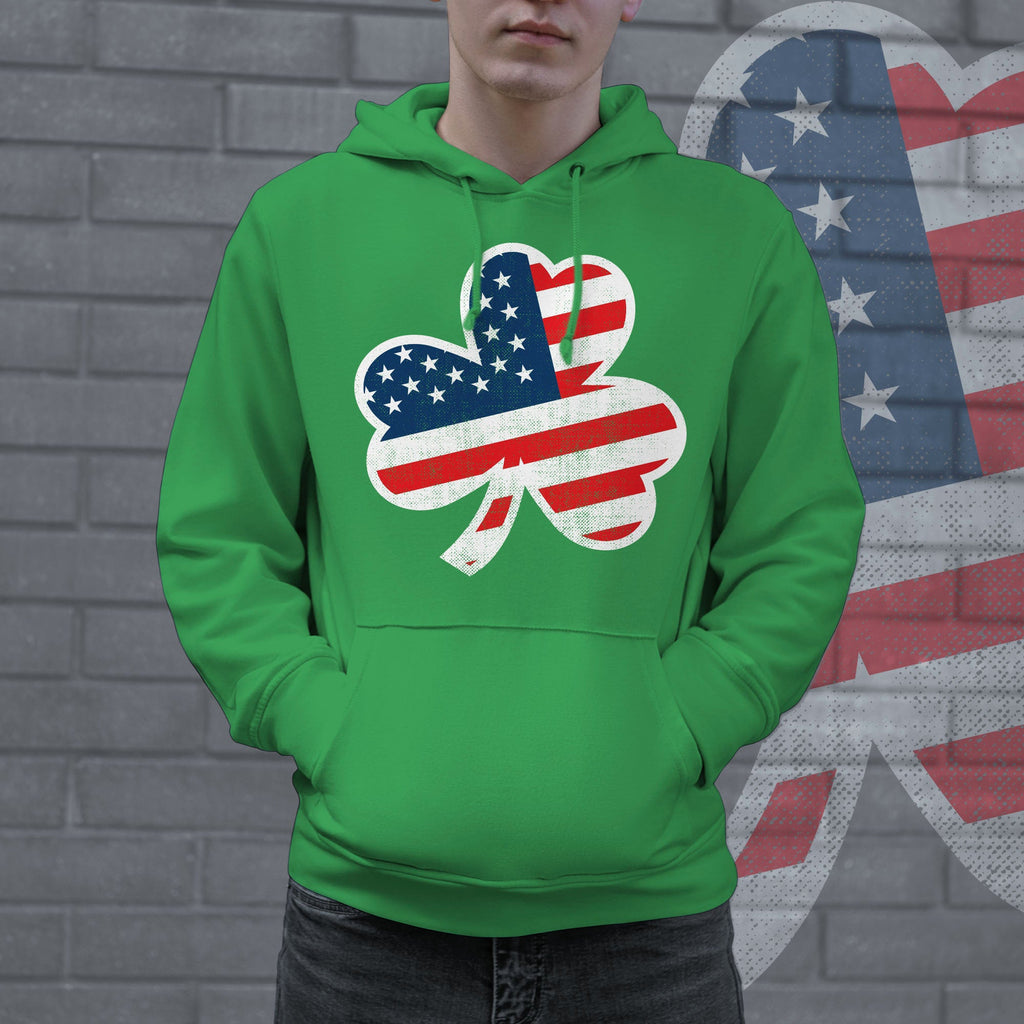 American Flag Shamrock Hoodie