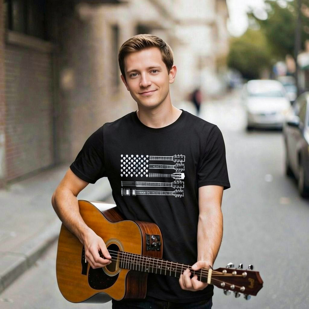 Guitar Flag Men's T Shirt