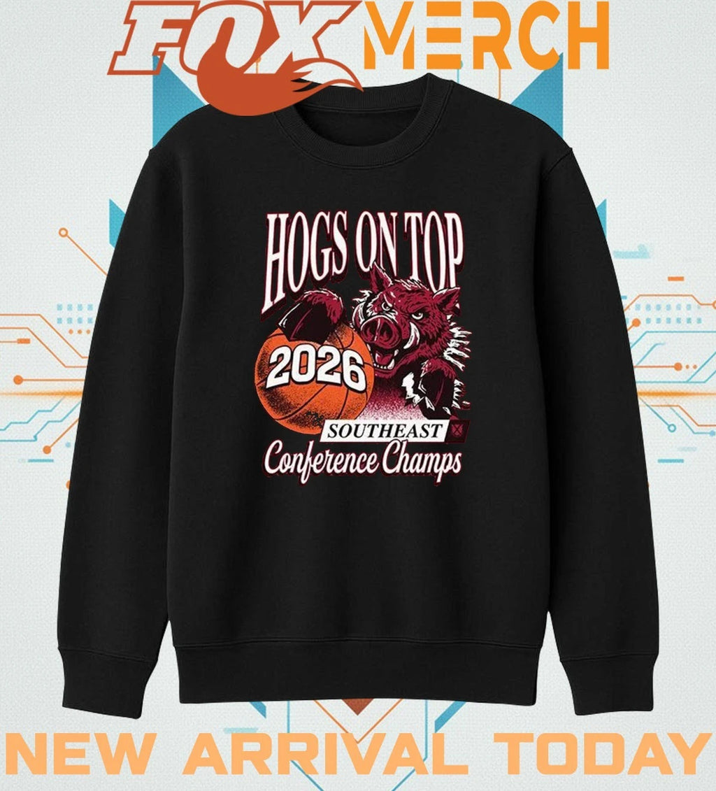 Arizona Razorbacks 2026 Hogs On Top Southeast Conference Champs t-shirt