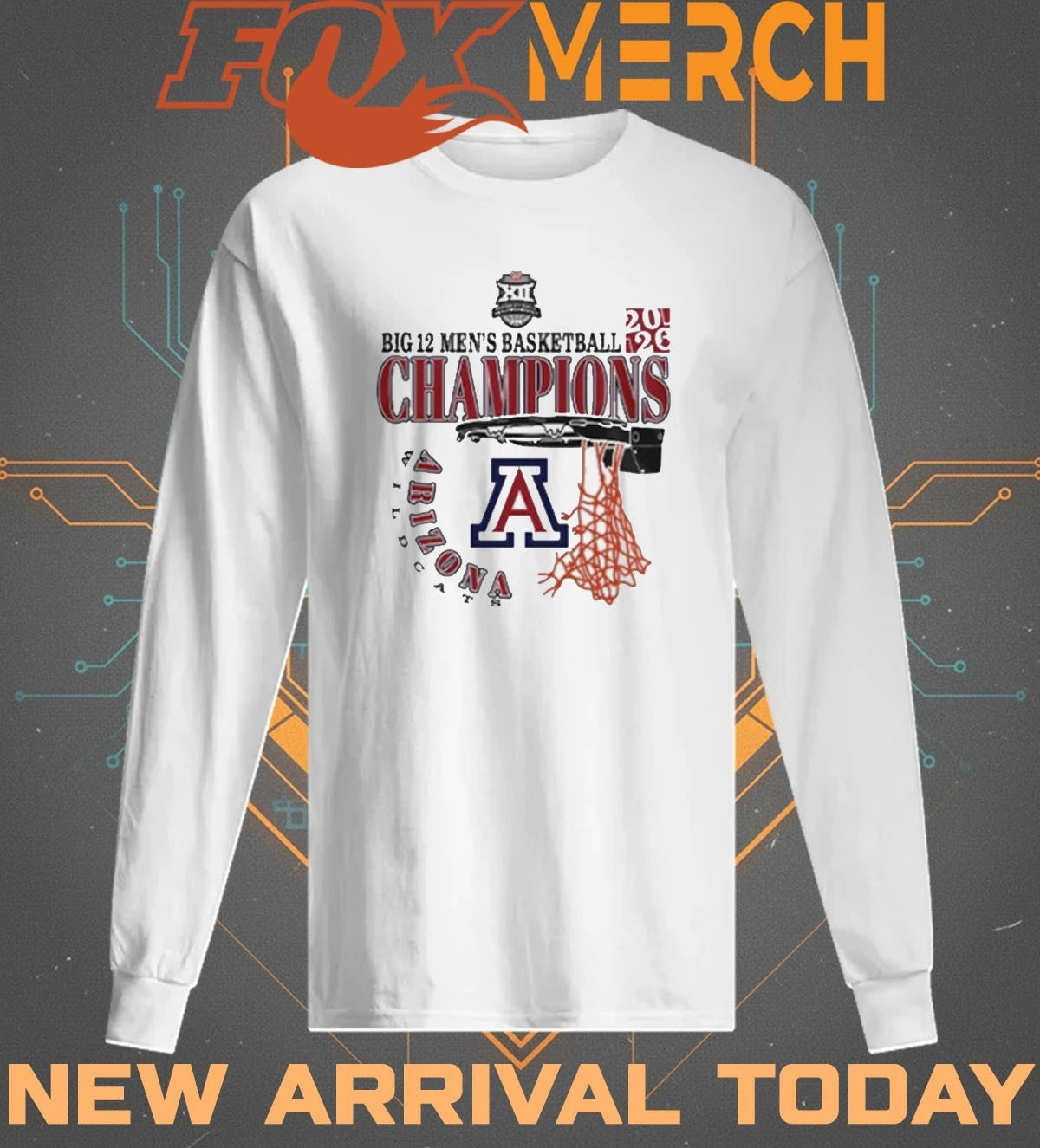 Arizona Wildcats 2026 Big 12 Men’s Basketball Champions t-shirt
