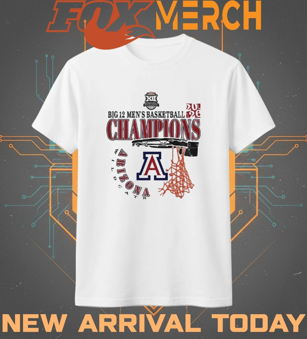 Arizona Wildcats 2026 Big 12 Men’s Basketball Champions t-shirt
