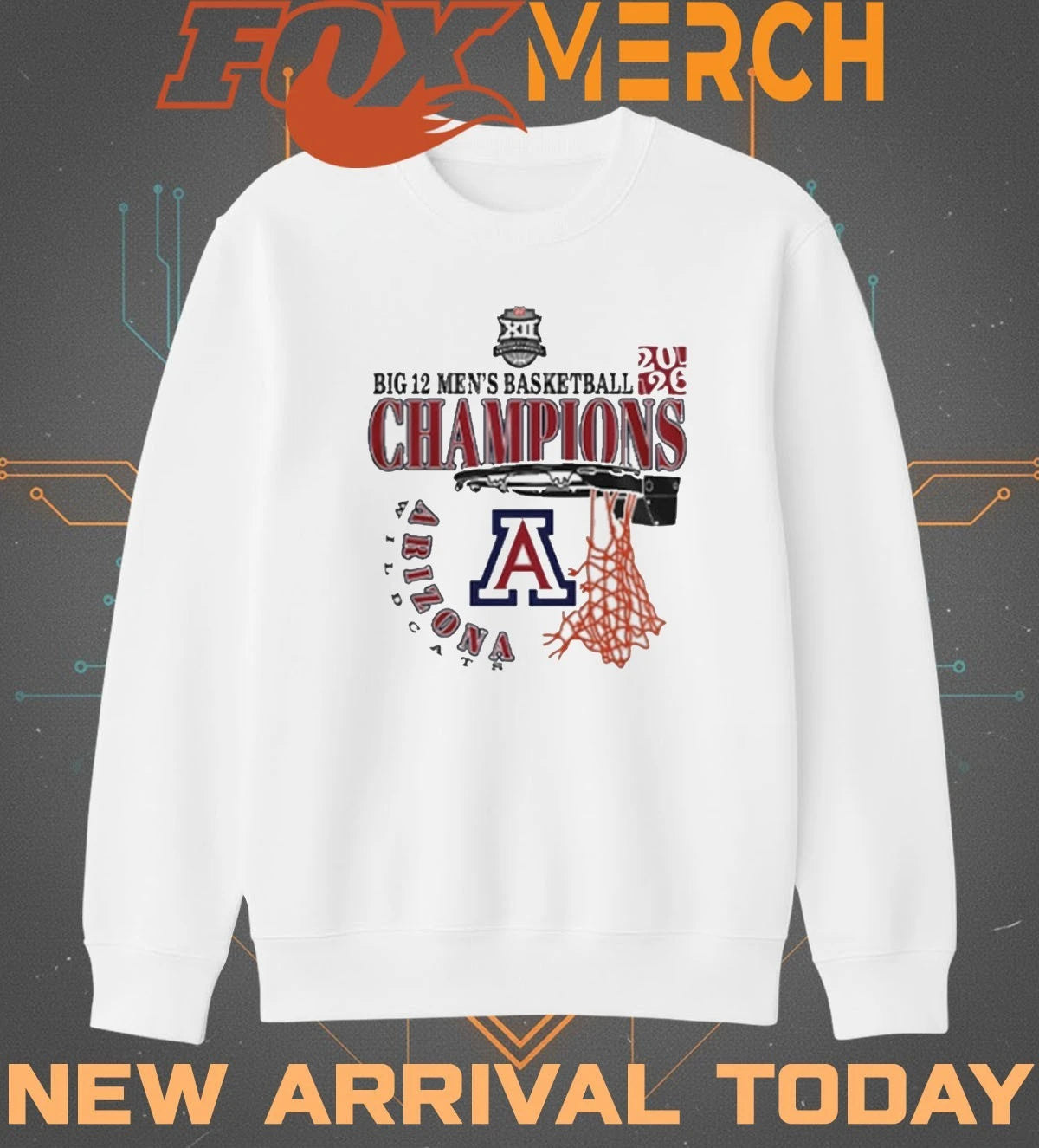 Arizona Wildcats 2026 Big 12 Men’s Basketball Champions t-shirt