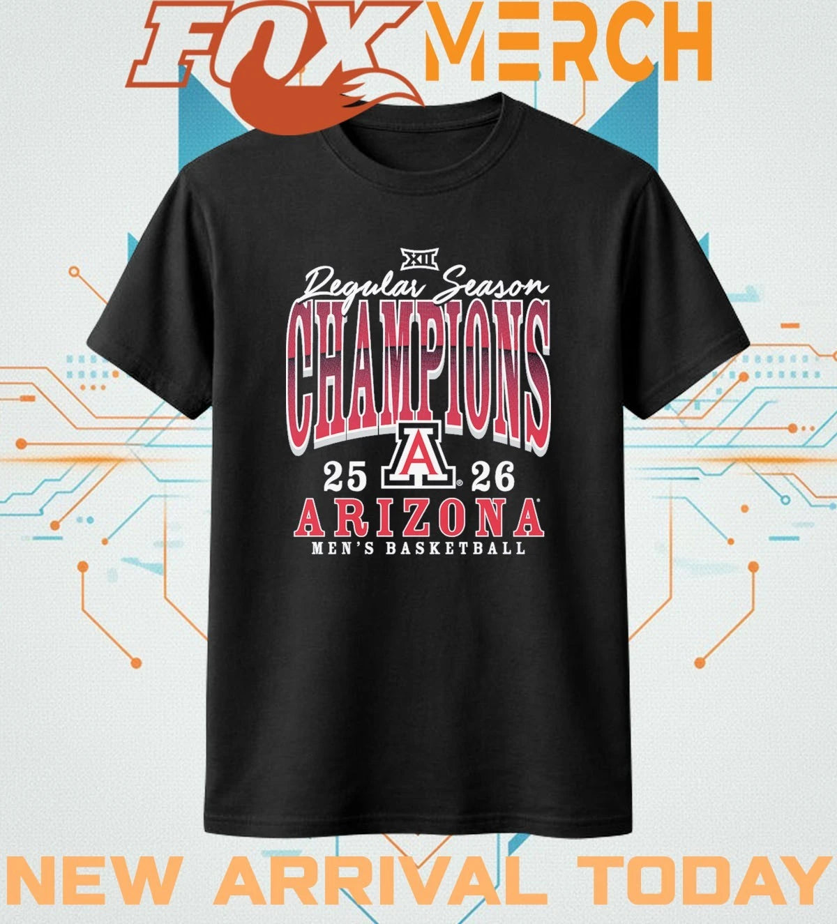 Arizona Wildcats Men’s Basketball 2026 Regular Season Champions t-shirt