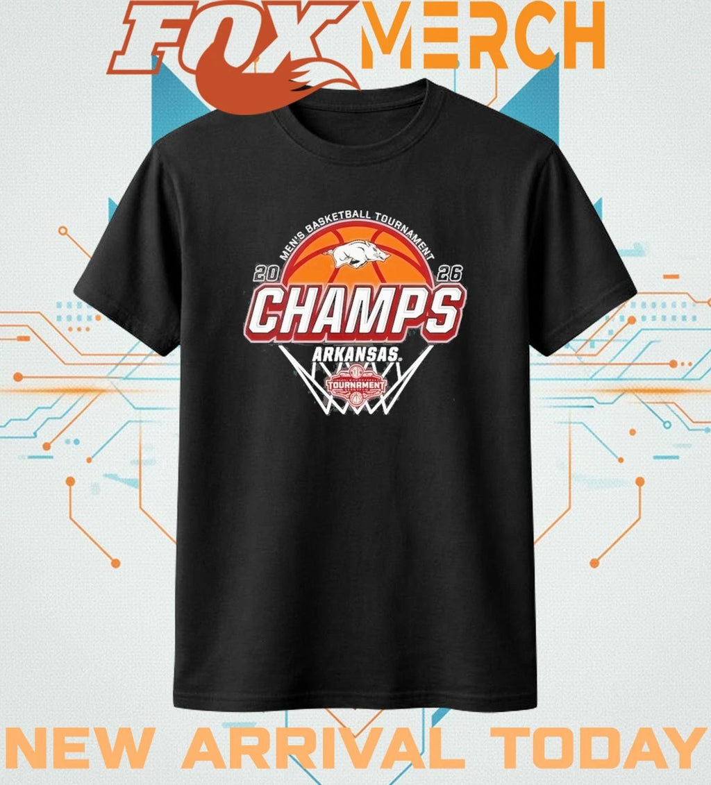 Arkansas Razorbacks 2026 SEC Men’s Basketball Tournament Champions Locker Room shirt