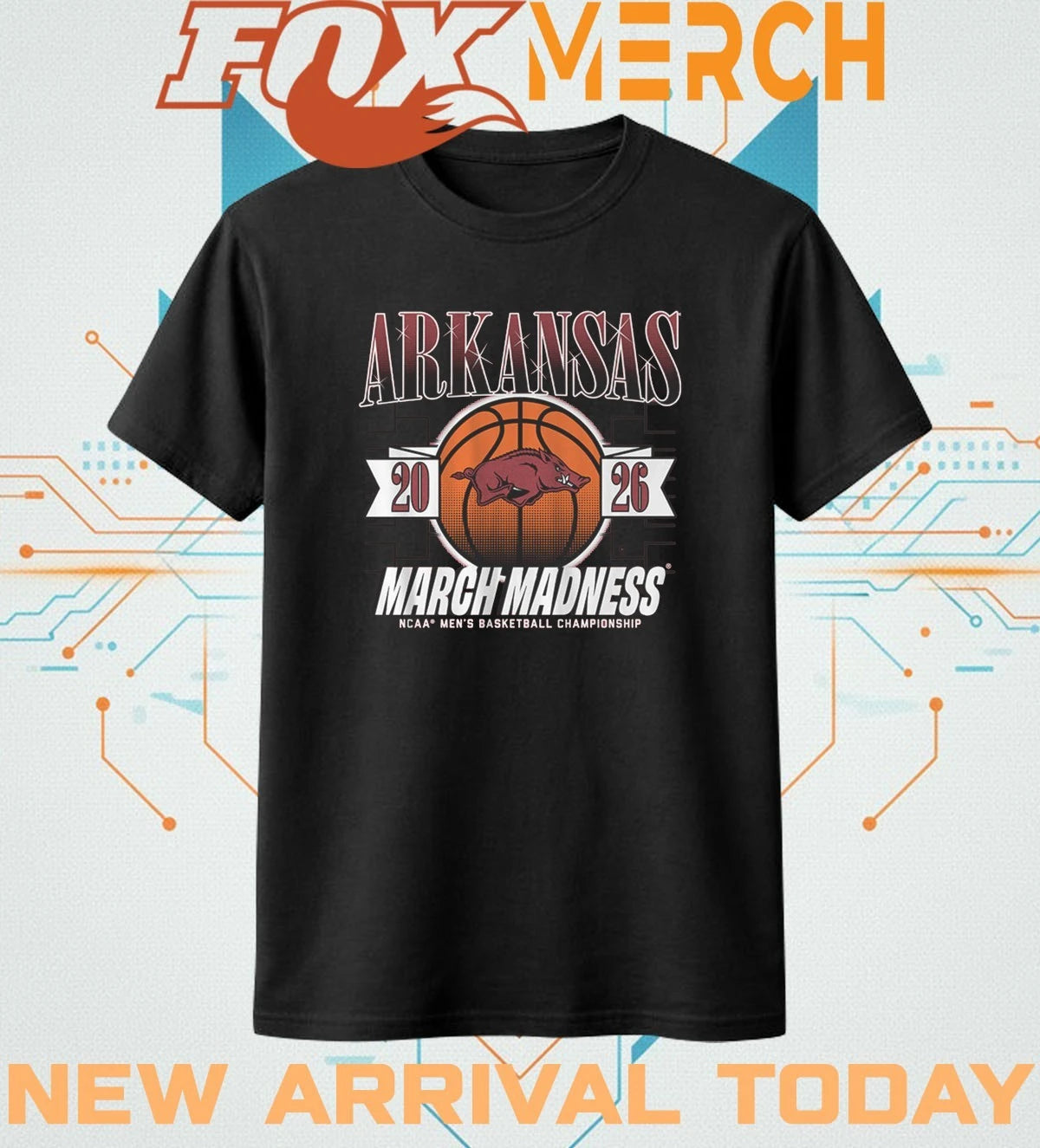 Arkansas Razorbacks Men’s Basketball 2026 March Madness t-shirt