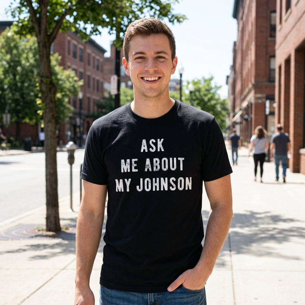 Ask Me About My Johnson Men's T Shirt