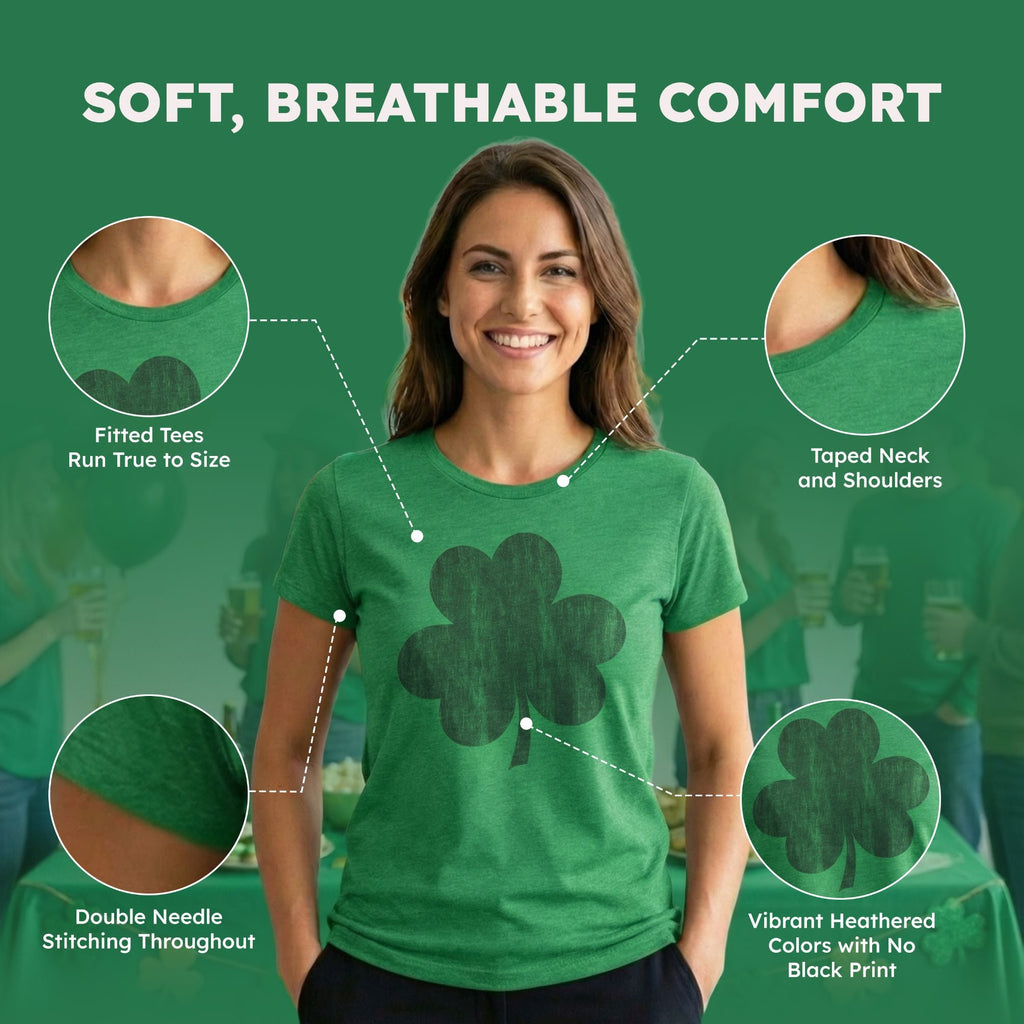 Distressed Clover Women's T Shirt