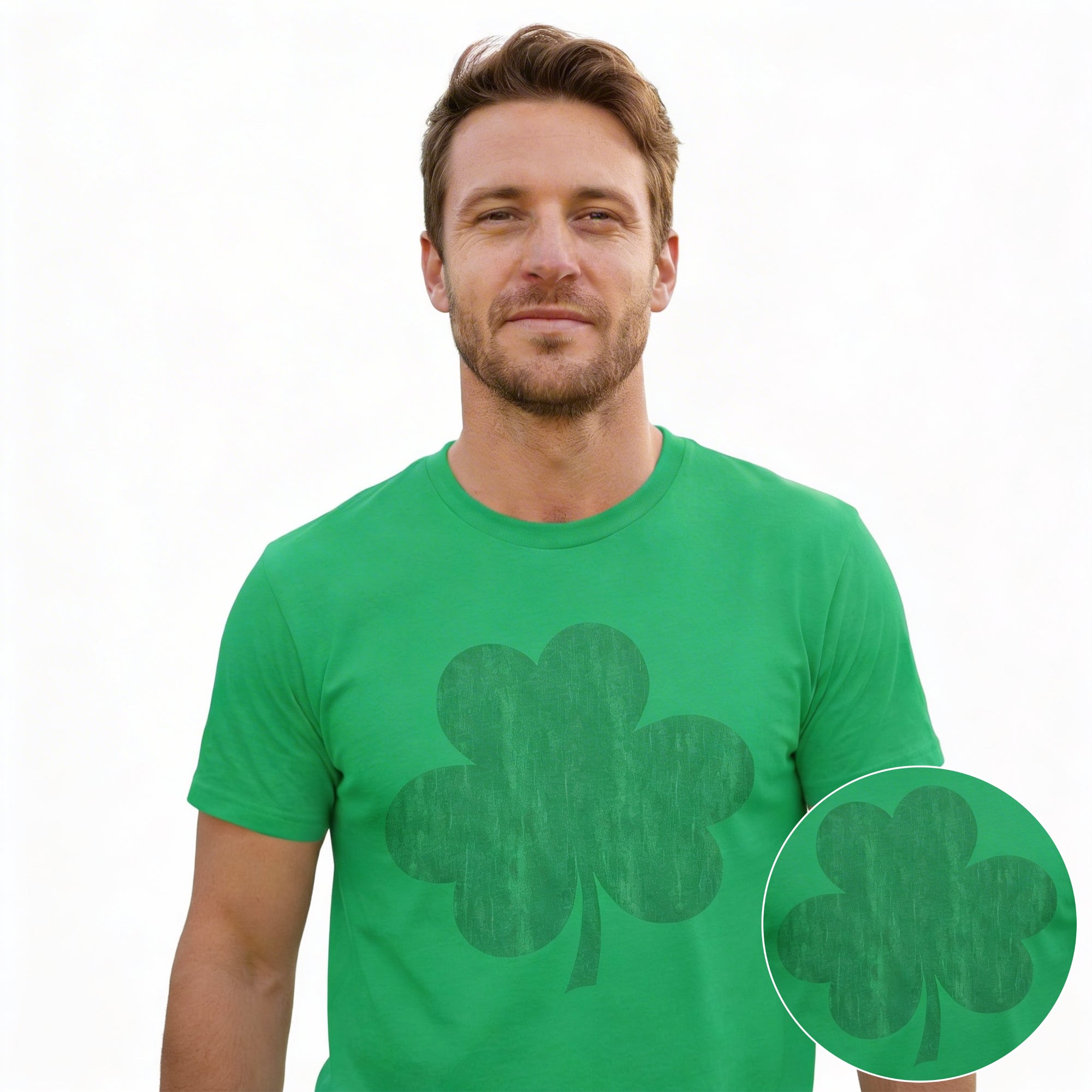Distressed Clover Men's T Shirt