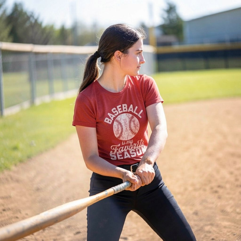 Baseball Is My Favorite Season Women's T Shirt