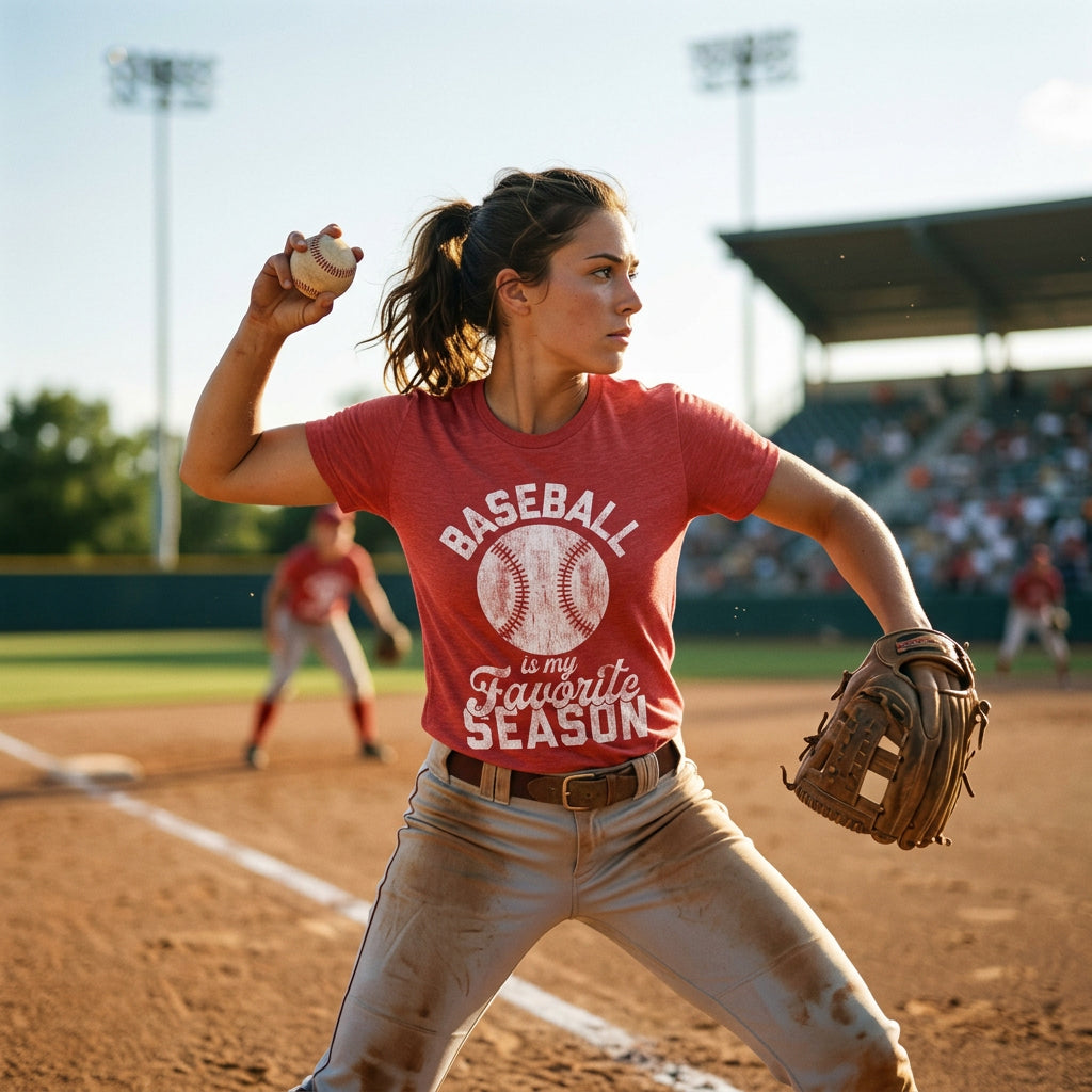 Baseball Is My Favorite Season Women's T Shirt