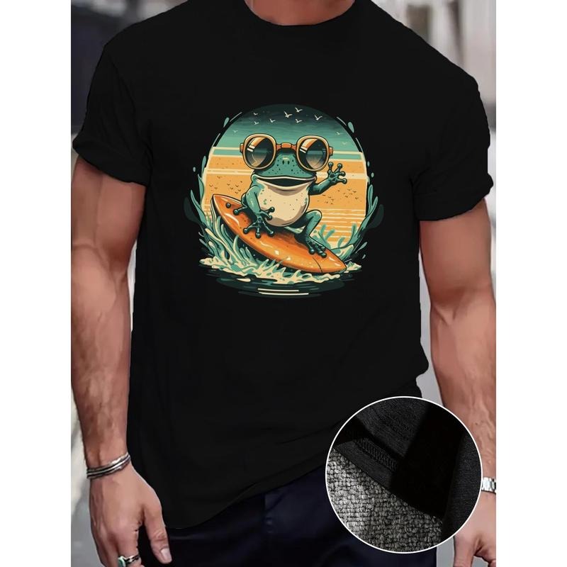 beach Frog Fitted Men's T-Shirt, Sweat-wicking and Freedom of Movement made in usa Hoodie, Sweatshirt | TeeBloomCo.com