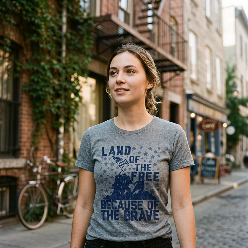 Land Of The Free Because Of The Brave Women's T Shirt
