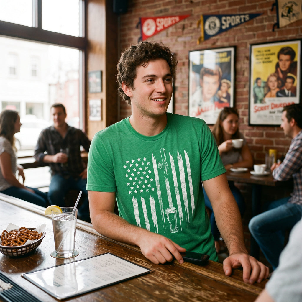 Craft Beer American Flag Men's T Shirt