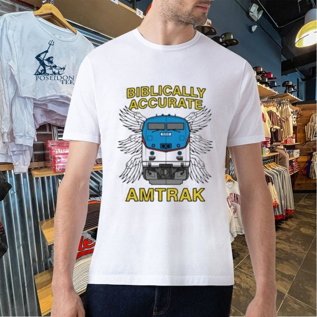 Biblically Accurate Amtrak Train T-shirt