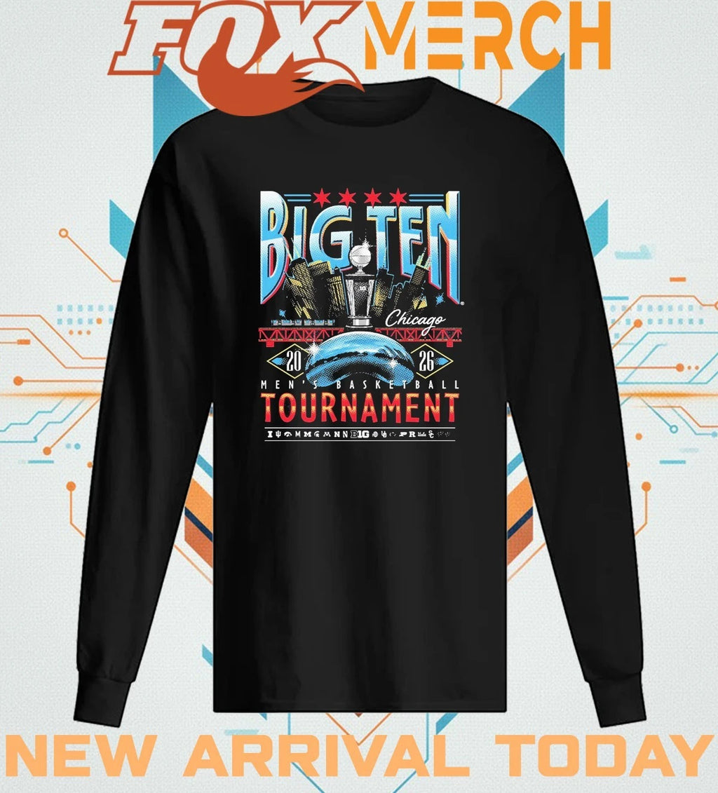 Big Ten Men’s Basketball Tournament 2026 Chicago Merch at United Center t-shirt