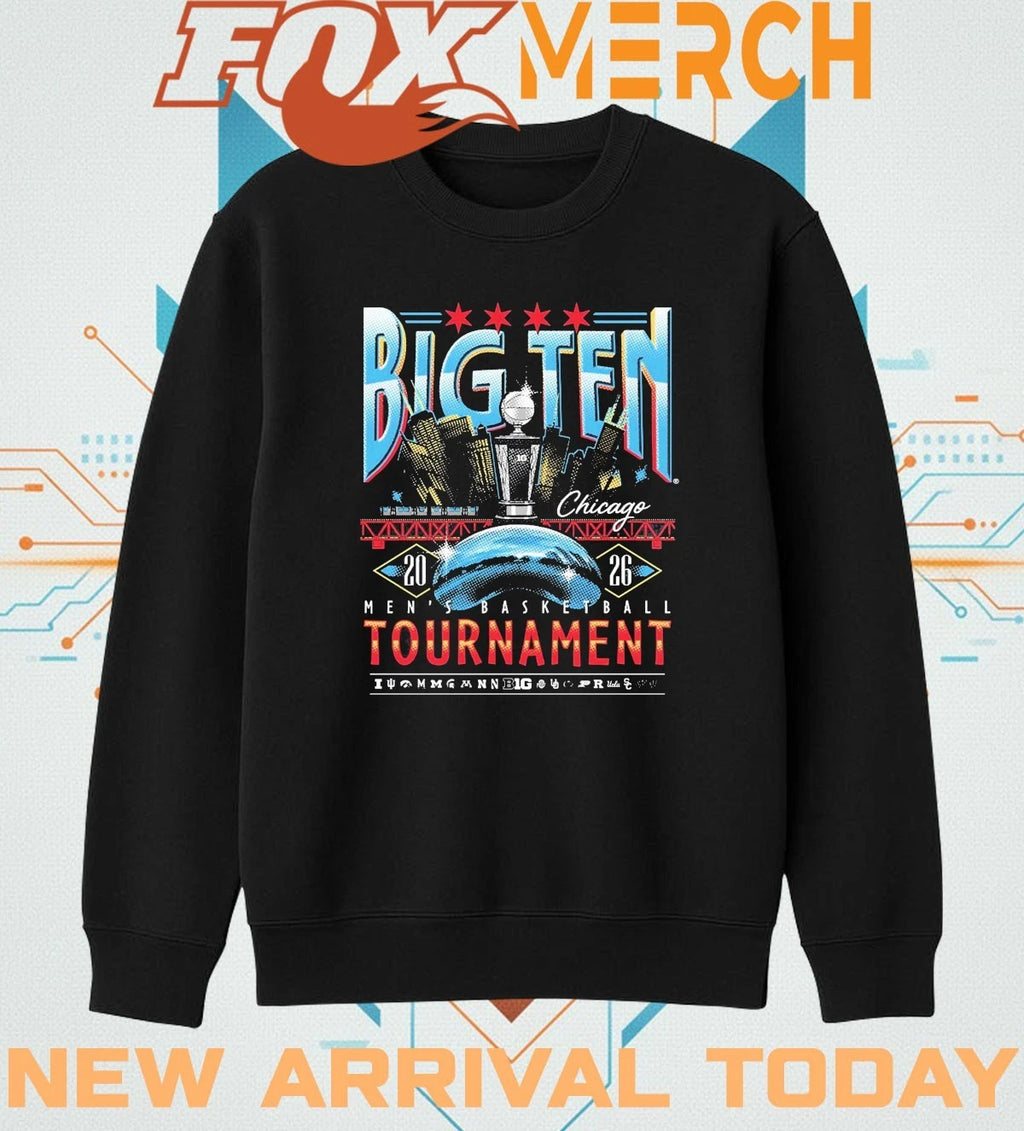 Big Ten Men’s Basketball Tournament 2026 Chicago Merch at United Center t-shirt