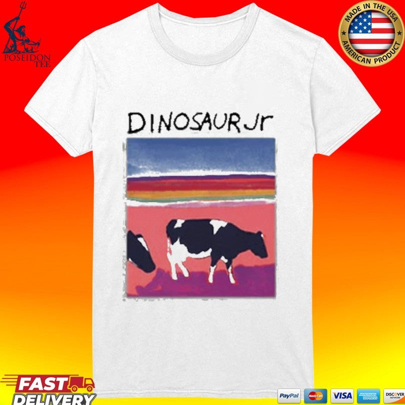 Bingo Dinosaur Jr Without A Sound Cow Grey T-shirt