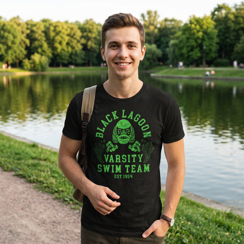 Black Lagoon Varsity Swim Team Men's T Shirt