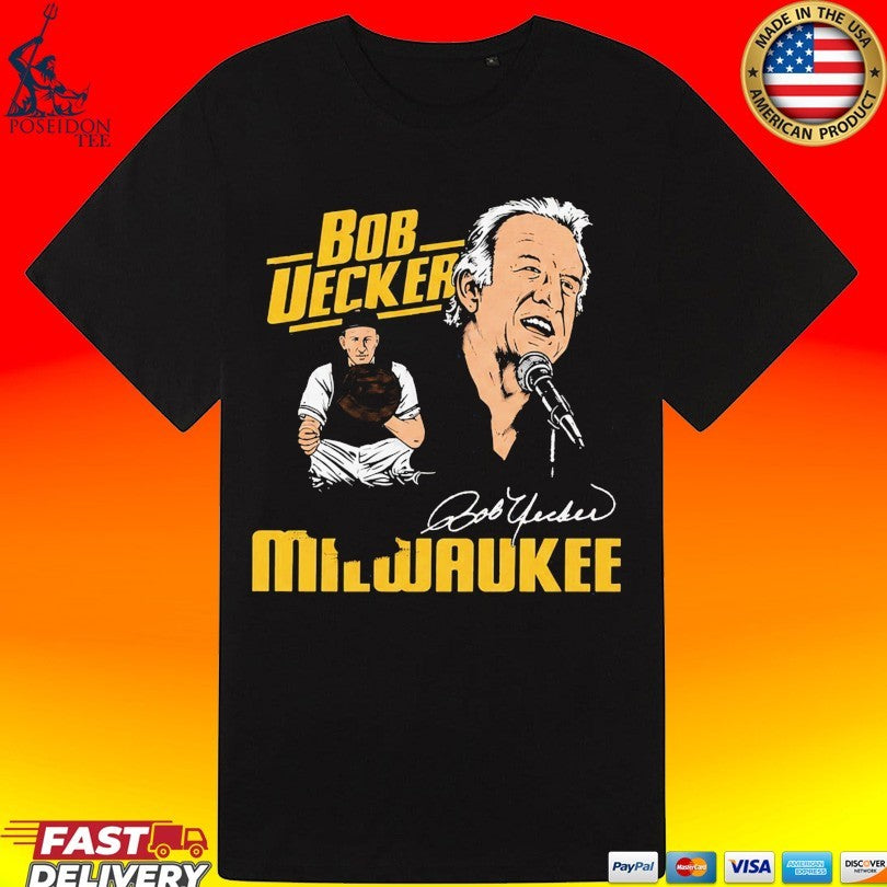 Bob Uecker Milwaukee Brewers Baseball Signature T-shirt