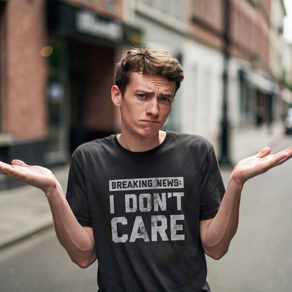 Breaking News: I Don't Care Men's T Shirt