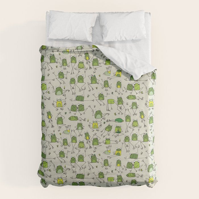 Funny Frogs Duvet Cover Gallery Image 6