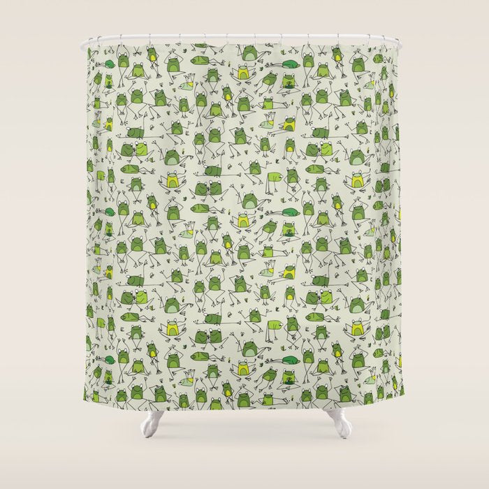 Funny Frogs Shower Curtain Gallery Image 1