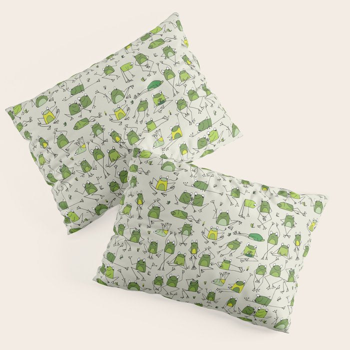 Funny Frogs Pillow Sham Gallery Image 3