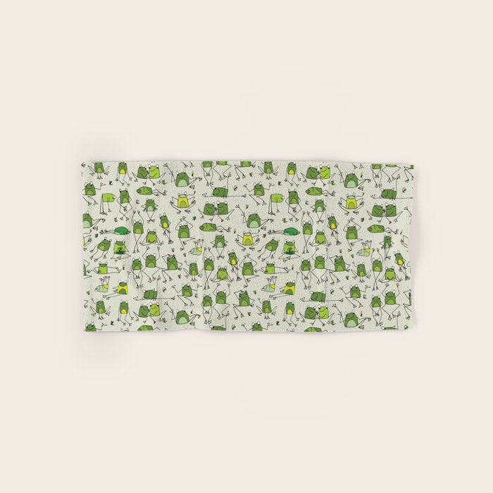 Funny Frogs Bath Towel Gallery Image 1