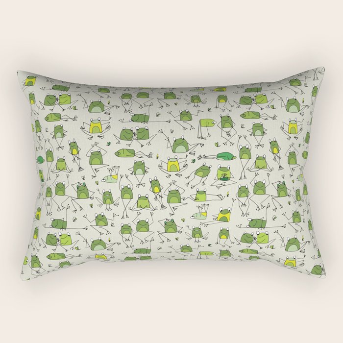 Funny Frogs Rectangular Pillow Gallery Image 2