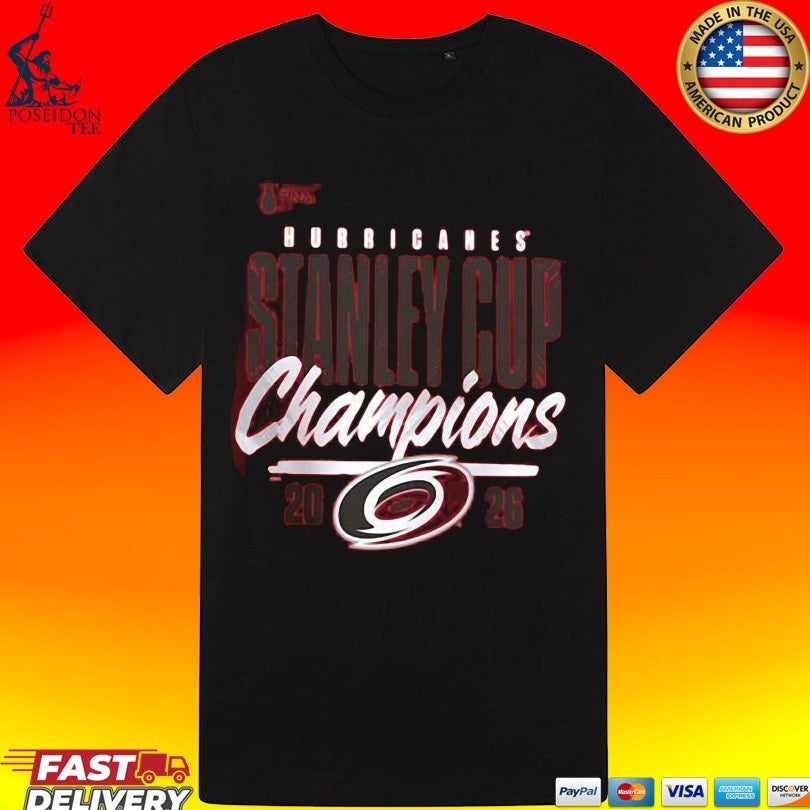 Carolina Hurricanes Red 2026 Stanley Cup Champions Logo T-shirt