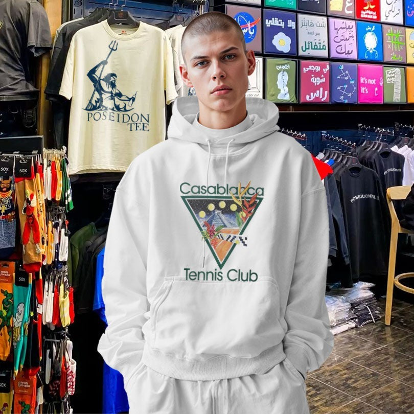 Casablanca Tennis Club Retro Mayan Sport Aesthetic T-shirt