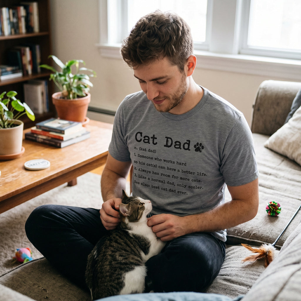 Cat Dad Definition Men's T Shirt